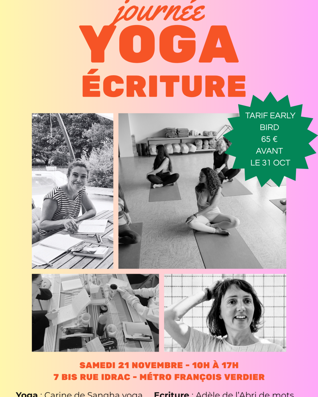 stage yogécriture novembre