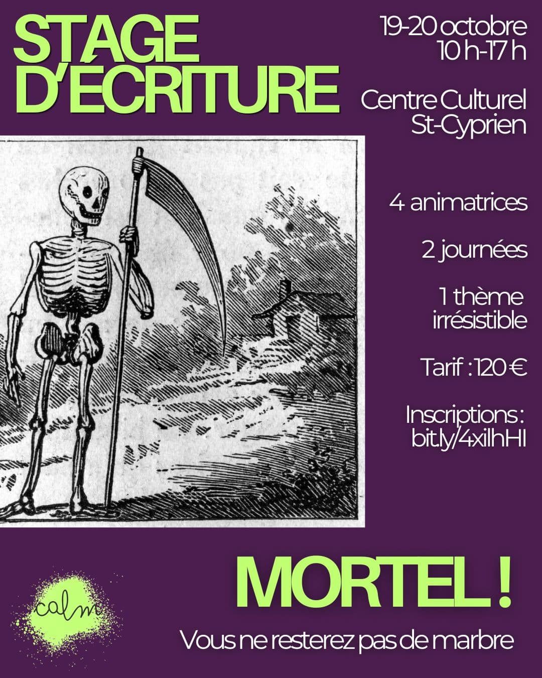 Stage écriture - thème Mortel !